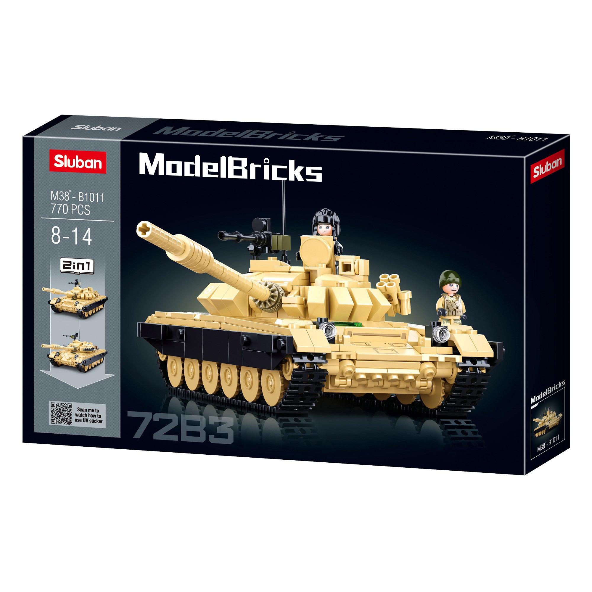 Set Construcție Tanc STRV103 M38-B1011 Sluban - Asamblează Forța Supremă