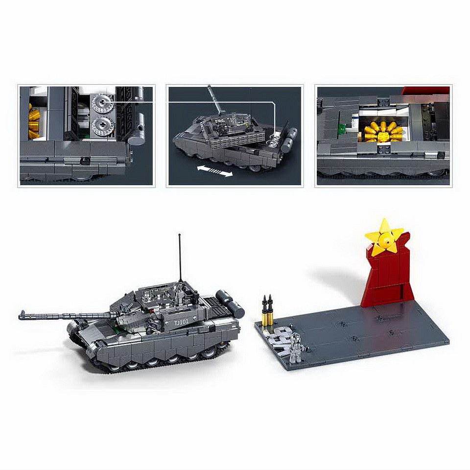 Set Construcție Tank ZTS-99AS M38-B1234 Militar Sluban - Dominație Strategică pe Câmpul de Bătălie