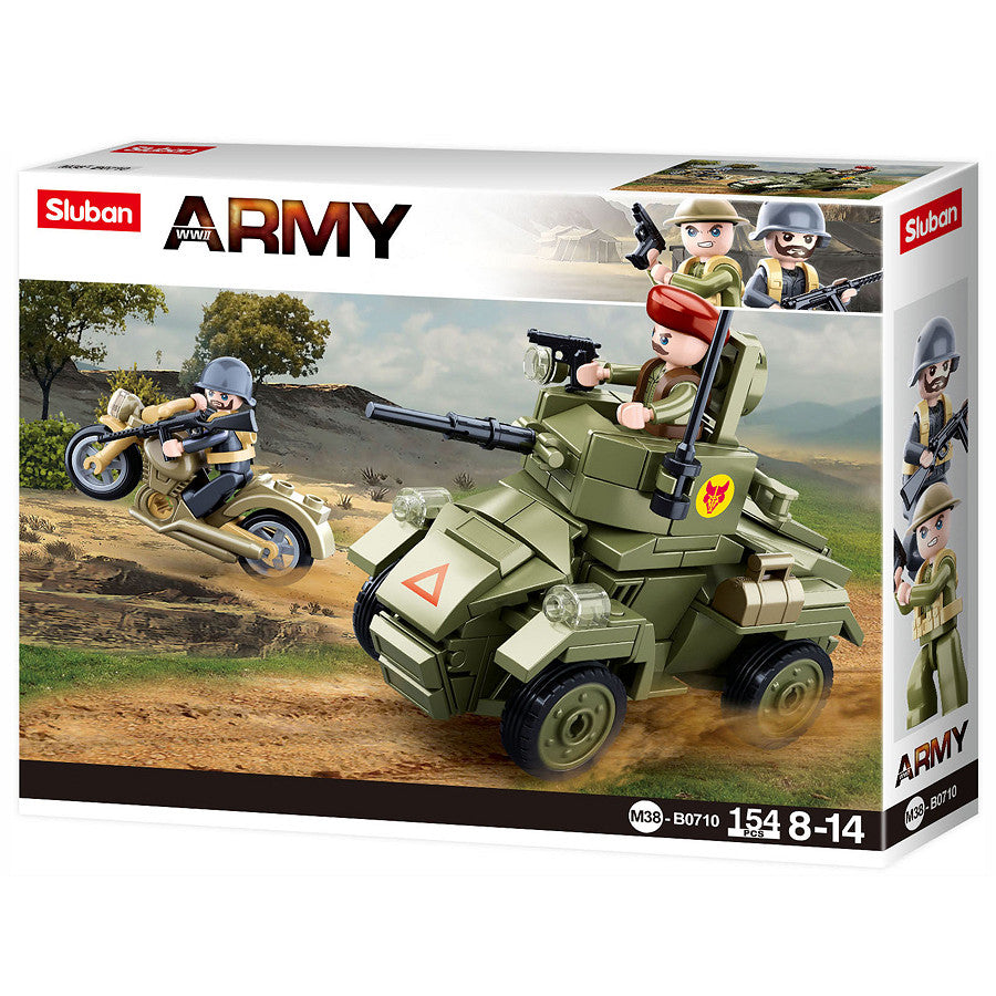 Set Construcție Vehicul Blindat M38-B0710 Sluban – Compatibil, Model Britanic - poza 3