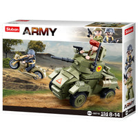 Set Construcție Vehicul Blindat M38-B0710 Sluban – Compatibil, Model Britanic - poza 3