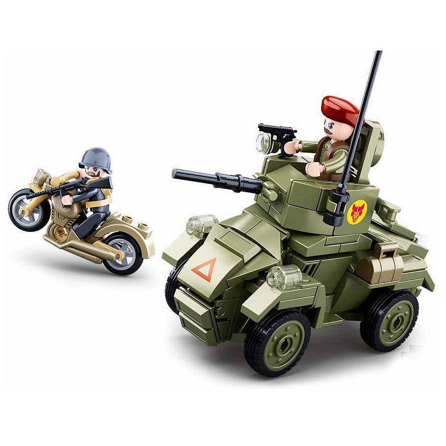 Set Construcție Vehicul Blindat M38-B0710 Sluban – Compatibil, Model Britanic - poza 1