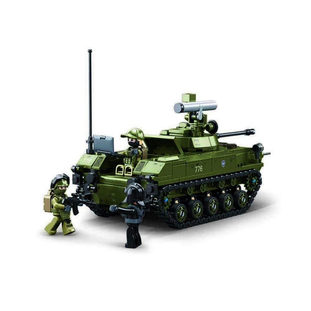 Set de Construcție Vehicul Blindat BMD-2S Sluban – 530 Blocuri, 2 în 1 - poza 2