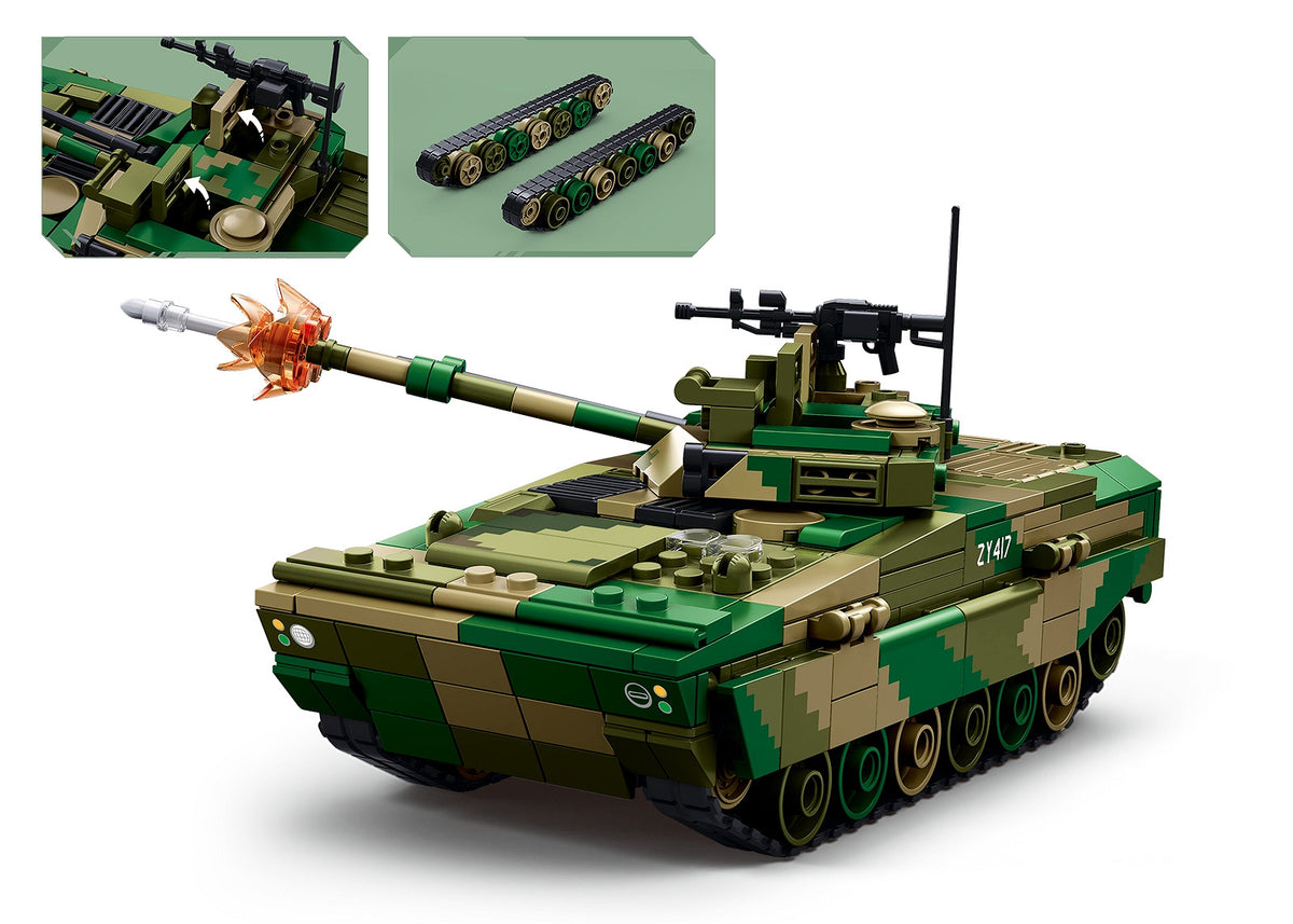 Set de Construcție Vehicul de Luptă ZBD-04AS Sluban – 385 Piese, Scară 1:44 - poza 3
