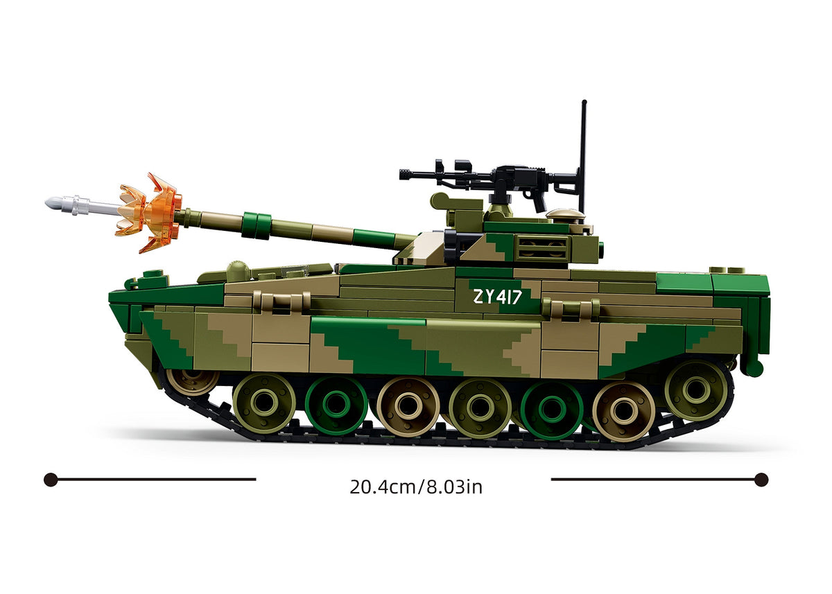 Set de Construcție Vehicul de Luptă ZBD-04AS Sluban – 385 Piese, Scară 1:44 - poza 5