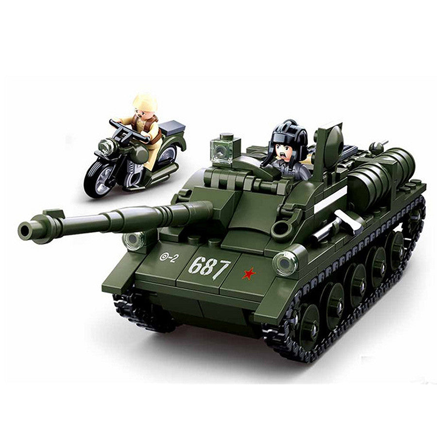 Set Destroyer WWII Sluban M38-B0687 – Compatibil cu Alte Mărci, Turele Rotative - poza 1