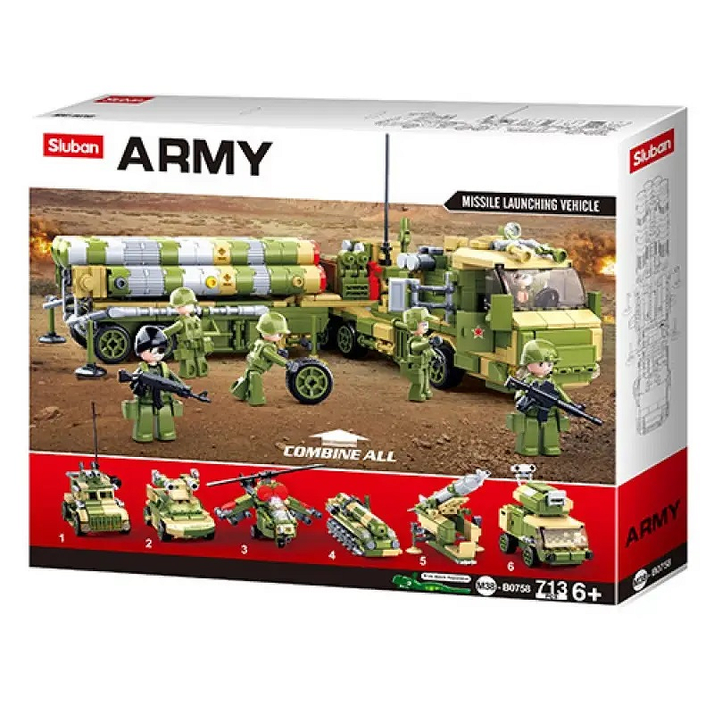 Set de Construcție Militar Sluban Launching Vehicle M38-B0758 - Stăpânește Strategia de Asalt