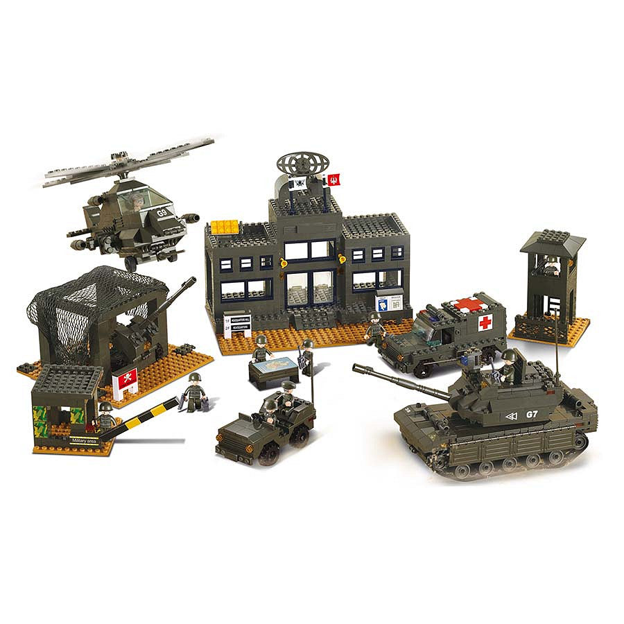Set de Construcție Sluban Headquarter M38-B7100 - Experiență Tactică Autentică