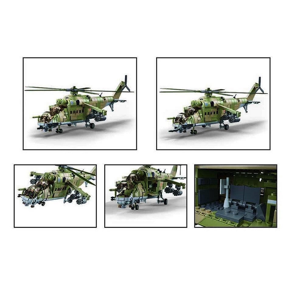 Set de Construcție Sluban MI-24S Gunship M38-B1137 - Dominare Aeriană Tactică