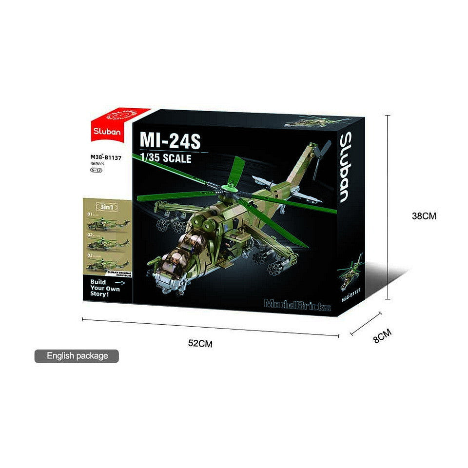 Set de Construcție Sluban MI-24S Gunship M38-B1137 - Dominare Aeriană Tactică