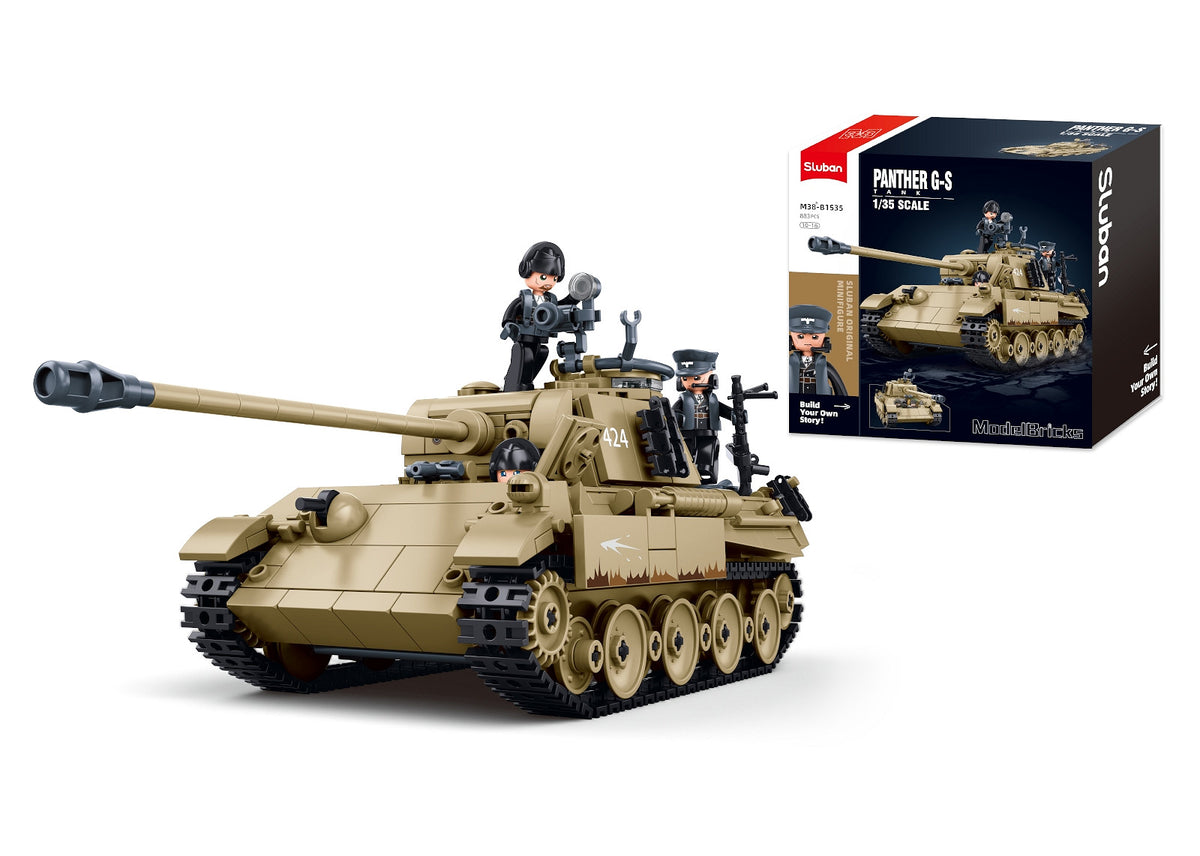 Set de Construcție Tanc Panther G Sluban M38-B1535 – 883 Piese, Scară 1:35 - poza 4