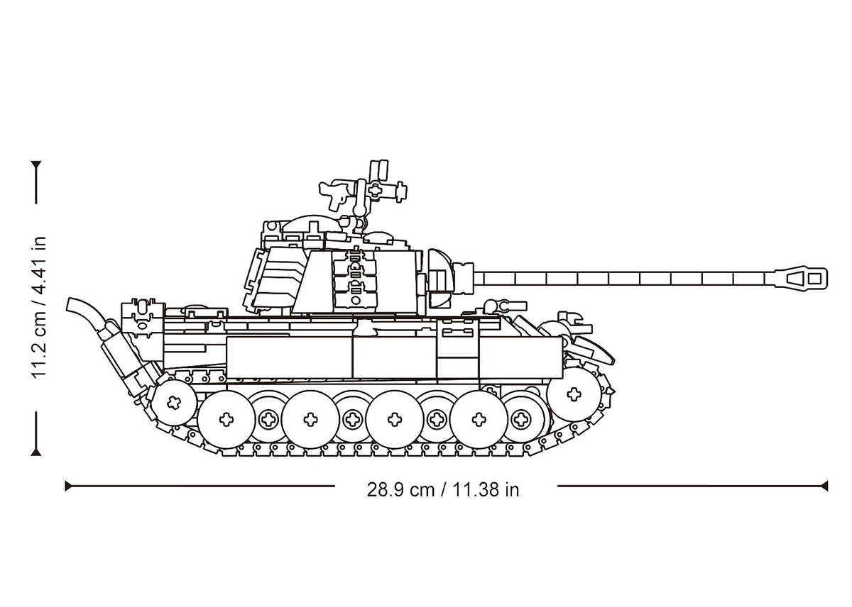 Set de Construcție Tanc Panther G Sluban M38-B1535 – 883 Piese, Scară 1:35 - poza 5