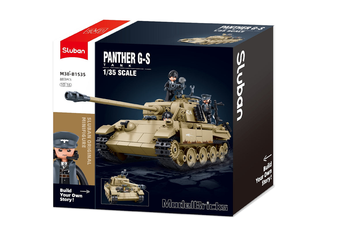 Set de Construcție Tanc Panther G Sluban M38-B1535 – 883 Piese, Scară 1:35 - poza 7