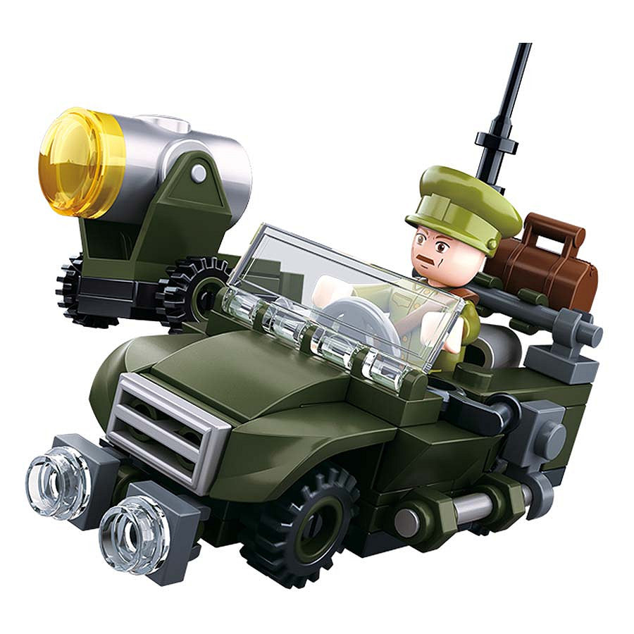 Set de Construcție Sluban WWII 4in1 Army M38-B0678B | Multi-model, Compatibil