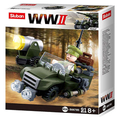 Set de Construcție Sluban WWII 4in1 Army M38-B0678B | Multi-model, Compatibil