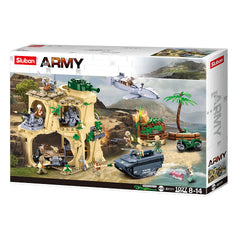 Set de Construcție Sluban WWII Battle of Iwo Jima M38-B1111 - Recreează Istoria Tactică