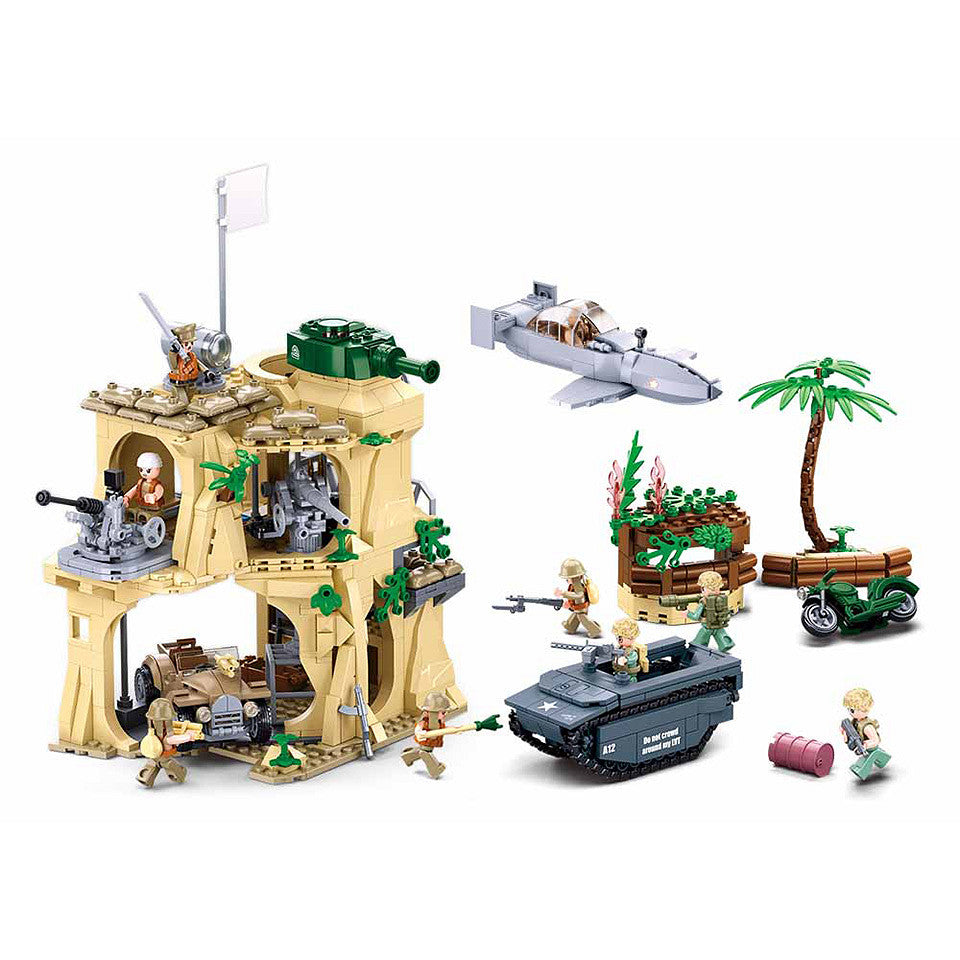Set de Construcție Sluban WWII Battle of Iwo Jima M38-B1111 - Recreează Istoria Tactică