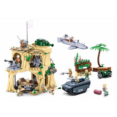 Set de Construcție Sluban WWII Battle of Iwo Jima M38-B1111 - Recreează Istoria Tactică