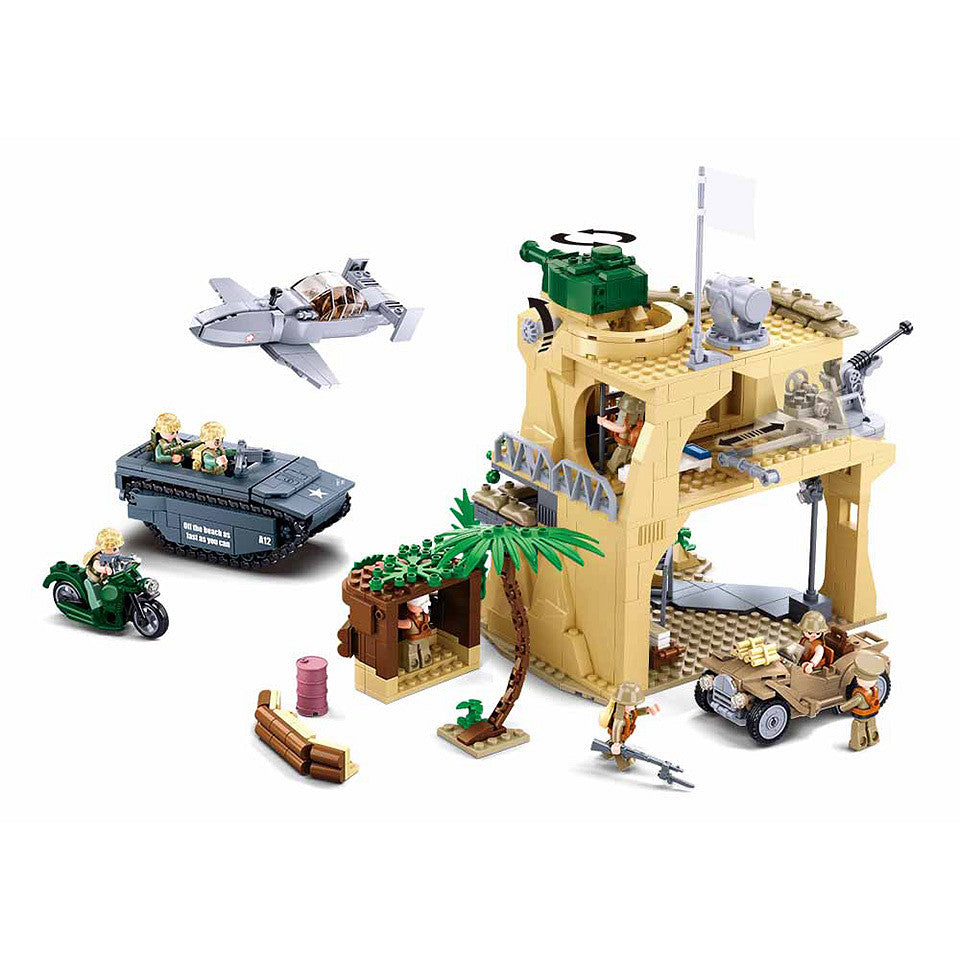 Set de Construcție Sluban WWII Battle of Iwo Jima M38-B1111 - Recreează Istoria Tactică