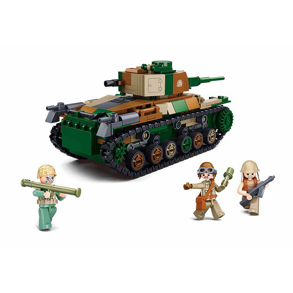 Set de Construcție Tanc Sluban Type 97 - Realism WWII pe Biroul Tău