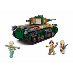 Set de Construcție Tanc Sluban Type 97 - Realism WWII pe Biroul Tău