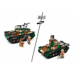 Set de Construcție Tanc Sluban Type 97 - Realism WWII pe Biroul Tău
