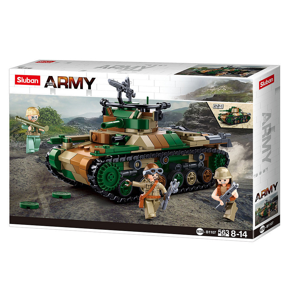 Set de Construcție Tanc Sluban Type 97 - Realism WWII pe Biroul Tău