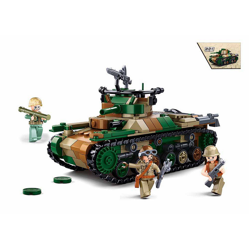 Set de Construcție Tanc Sluban Type 97 - Realism WWII pe Biroul Tău