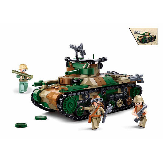 Set de Construcție Tanc Sluban Type 97 - Realism WWII pe Biroul Tău
