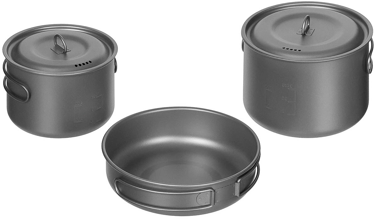 Set de Gătit din Titan, 5 Piese FoxOutdoor - Ultralight, 1.2L