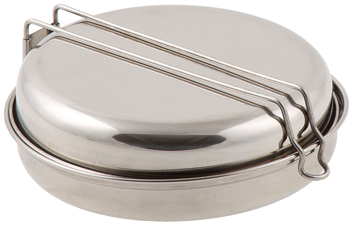 Set de gătit Inox 5 piese MFH - Compact, Mânere pliabile