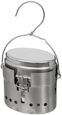 Set de gătit M40 Suedez 3 piese Inox MFH - Oțel Inoxidabil, 1.5L + 600ml