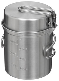 Set de gătit Oală și Tigaie Inox FoxOutdoor - Mânere Pliabile, Volum 1.1L