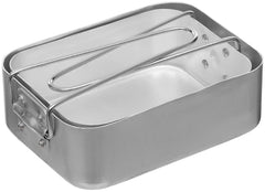 Set Gătit Camping 2 Piese Aluminiu MFH - Mânere Pliabile, 370g
