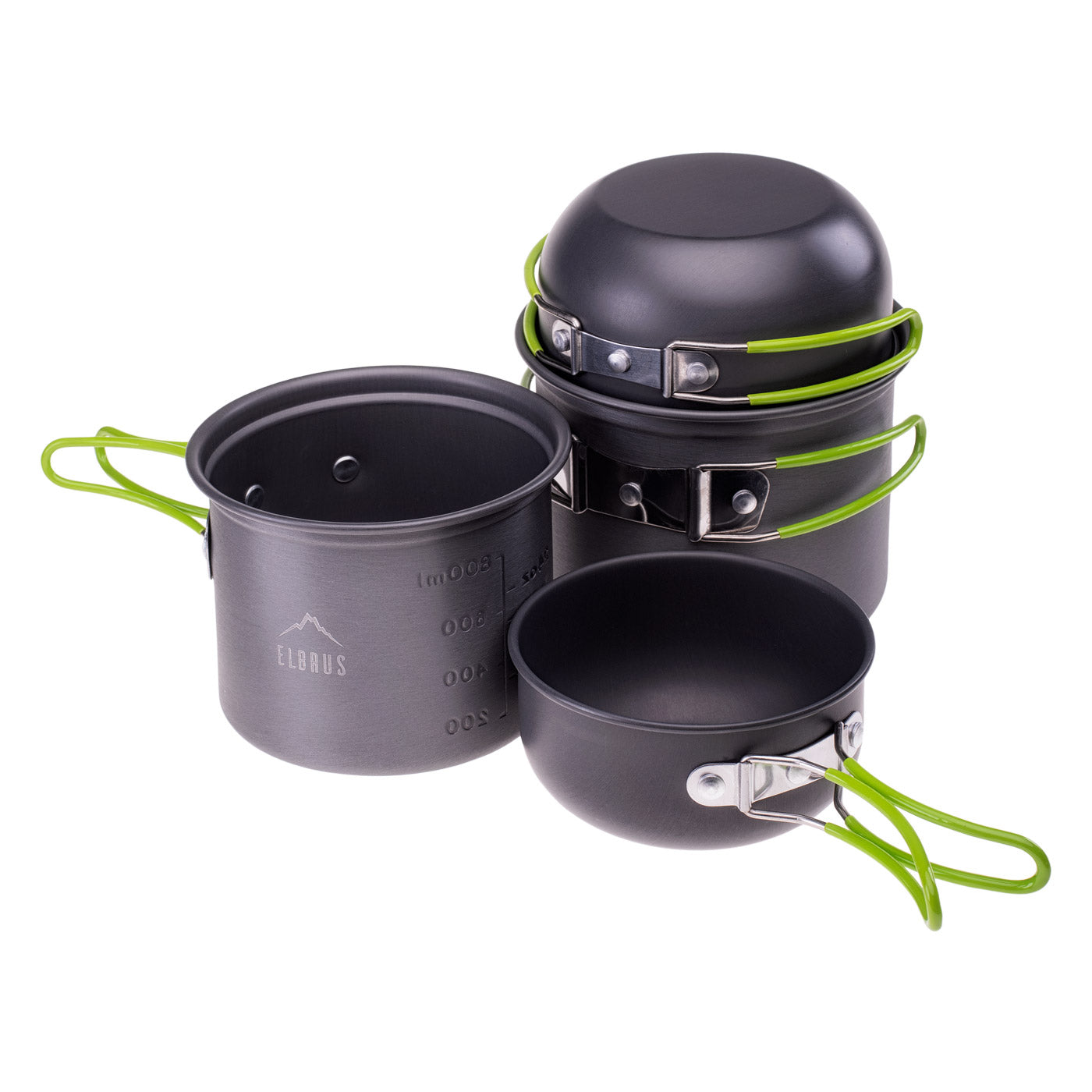 Set Gătit Outdoor HIKE PRO COOK SET ELBRUS - Aluminiu, Compact, 4 Piese - 1
