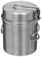 Set Gătit "Travel" Inox FoxOutdoor - Stivuibil, Mâner Pliabil