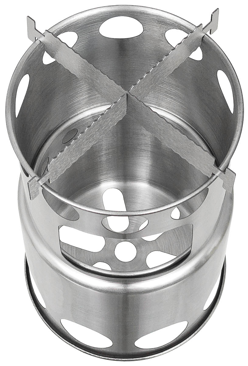 Set Gătit "Travel" Inox FoxOutdoor - Stivuibil, Mâner Pliabil