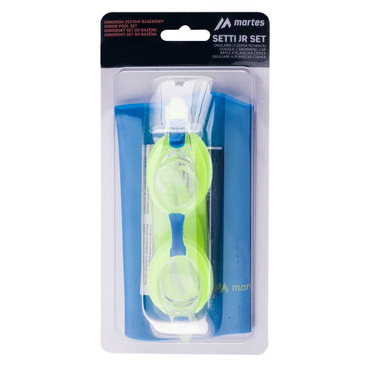 Set Înot Junior SETTI JR MARTES - Ochelari și Cască Silicoane Anti-Fog UV - 1