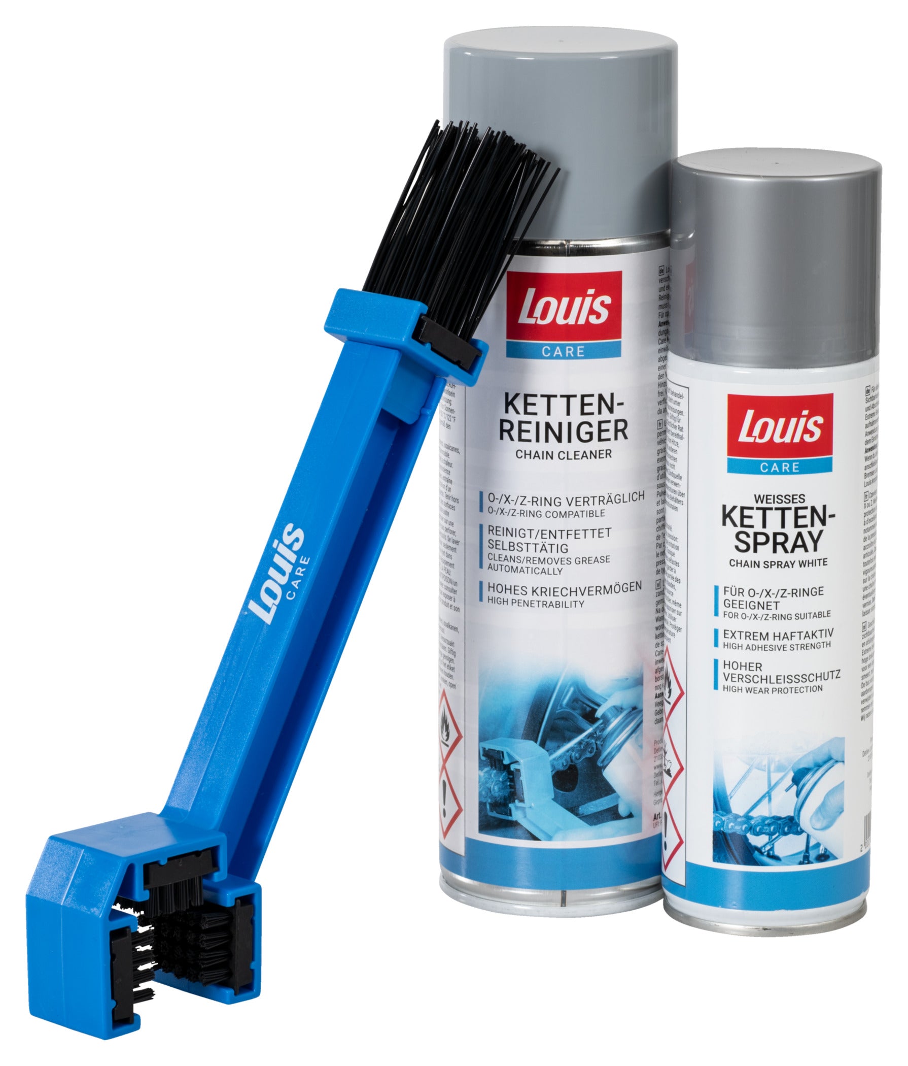 Set Întreținere Lanț Moto Louis Care - Curățare & Lubrifiere