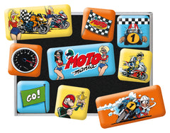 Set Magneți MOTOmania pentru Frigider - Decor Moto Amuzant