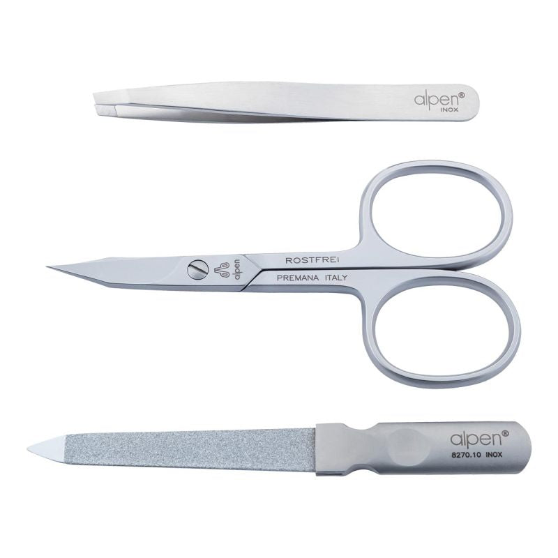 Set Manichiură 3 piese Alpen - Oțel Inoxidabil, Compact și Portabil