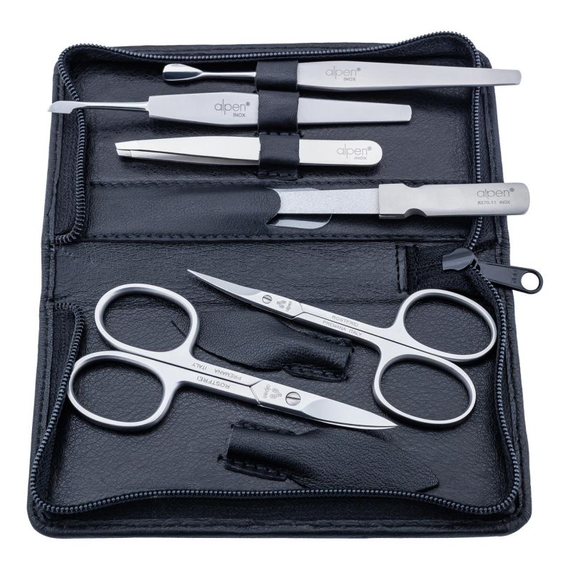 Set Manichiură 6 piese Alpen - Oțel, Cu Etui Practic