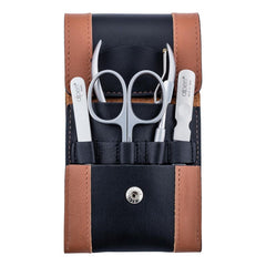 Set Manichiură Alpen Maniküre-Set 5-teilig - Oțel Inoxidabil, Cu Etui Piele