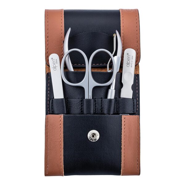 Set Manichiură Alpen Maniküre-Set 5-teilig - Oțel Inoxidabil, Cu Etui Piele