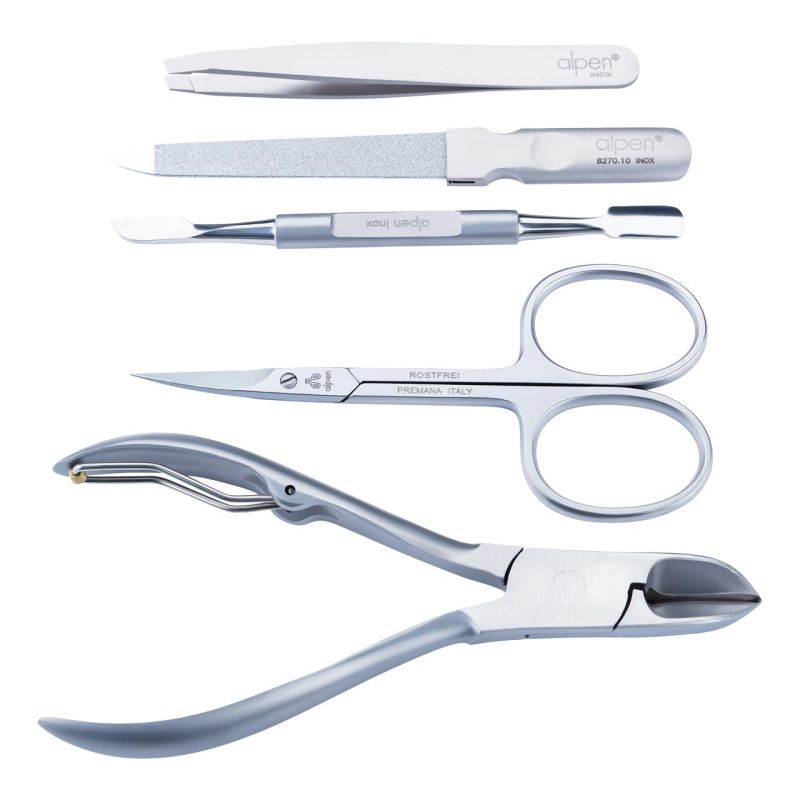 Set Manichiură Alpen Maniküre-Set 5-teilig - Oțel Inoxidabil, Etui Elegant