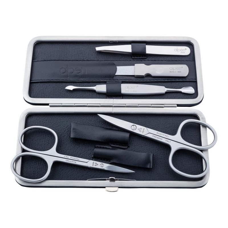 Set Manichiură Alpen - Oțel Inoxidabil, 5 piese, Etui Elegant