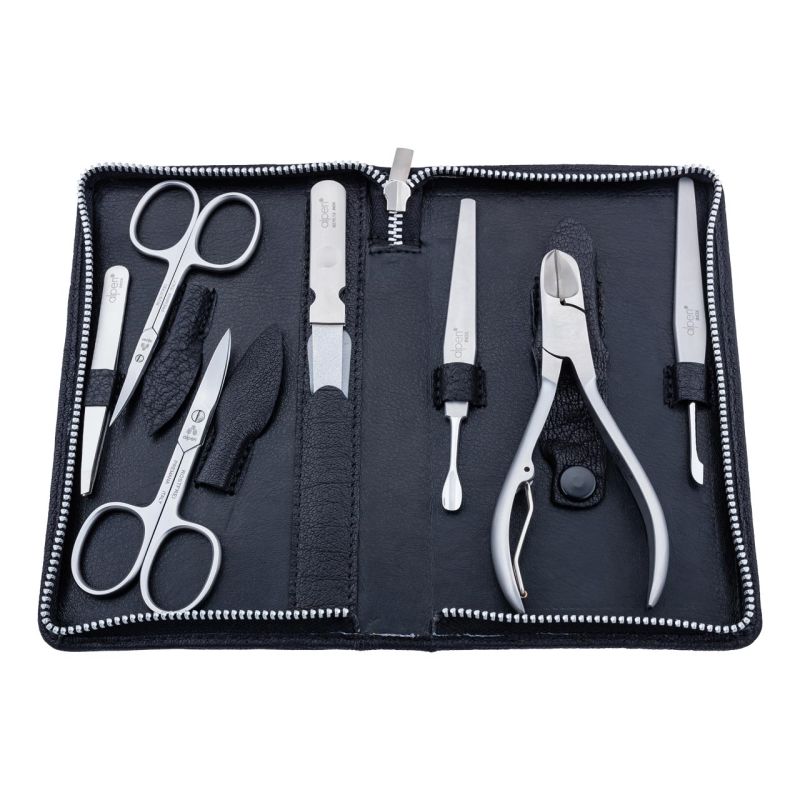 Set Manichiură Alpen - Oțel Inoxidabil, 7 Piese, Etui Elegant