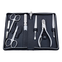Set Manichiură Alpen - Oțel Inoxidabil, 7 Piese, Etui Elegant