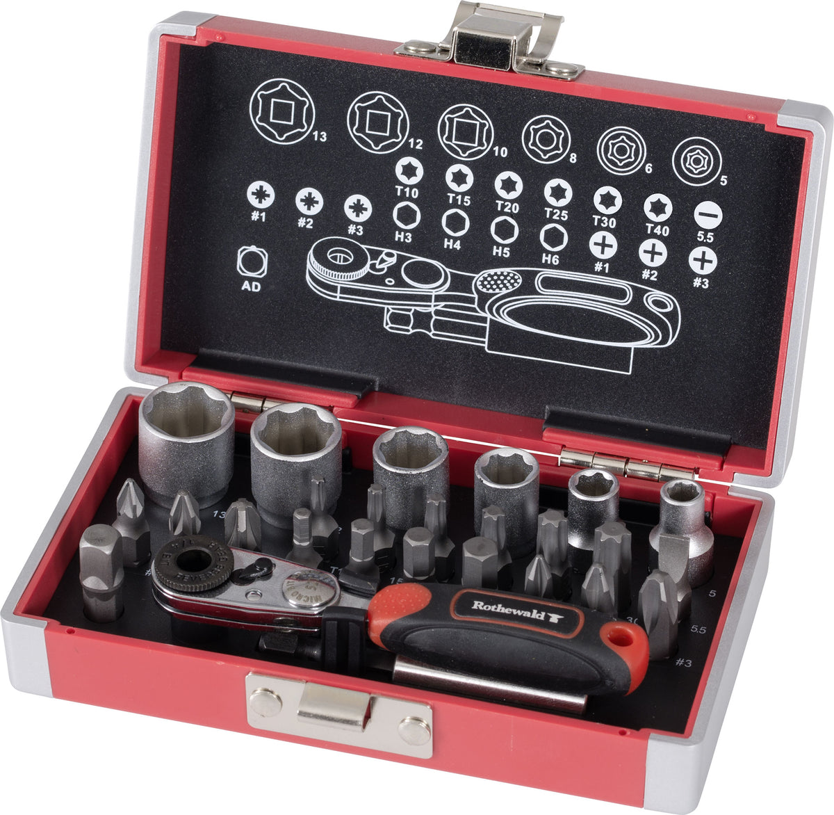 Set Mini Chei Tubulare cu Clichet Rothewald - Compact și Versatil