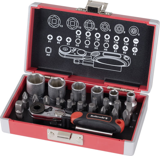 Set Mini Chei Tubulare cu Clichet Rothewald - Compact și Versatil