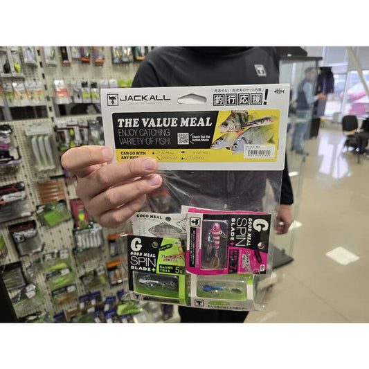 Set Năluci Jackall Value Meal - 3 Spinere + 2 Softuri, Pescuit Versatil - 1